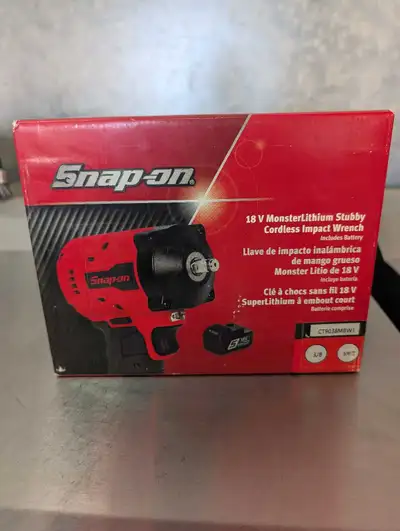 Brand new Snap On impacts All are power blue colour. CT9038MBW1, 3/8" compact impact, 525 lbs-ft tor...