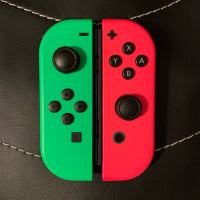 Neon Pink & Neon Green Joycons Nintendo Switch Like New