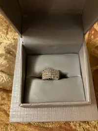  One full carat diamond cluster ring