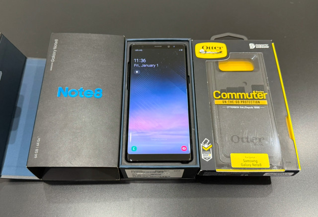 Samsung Note 8 64GB Black - UNLOCKED - 10/10 - FREE OTTERBOX in Cell Phones in Calgary - Image 2