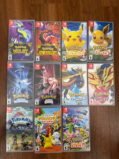 Nintendo Switch Pokemon Games 60 each, View more