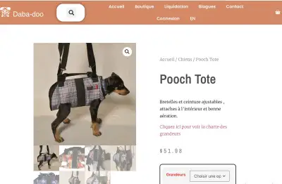 Sac de transport pour chien / Dog carrier Pooch Tote (Dabadoo), View more