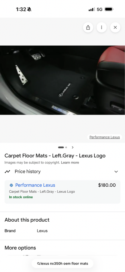 Selling brand new never use OEM carpet floor mats, cargo mats and trunk cover Lexus NX350h 2022 & up...