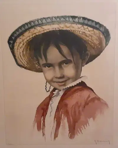 Roger Hebbelinck Etching, View more