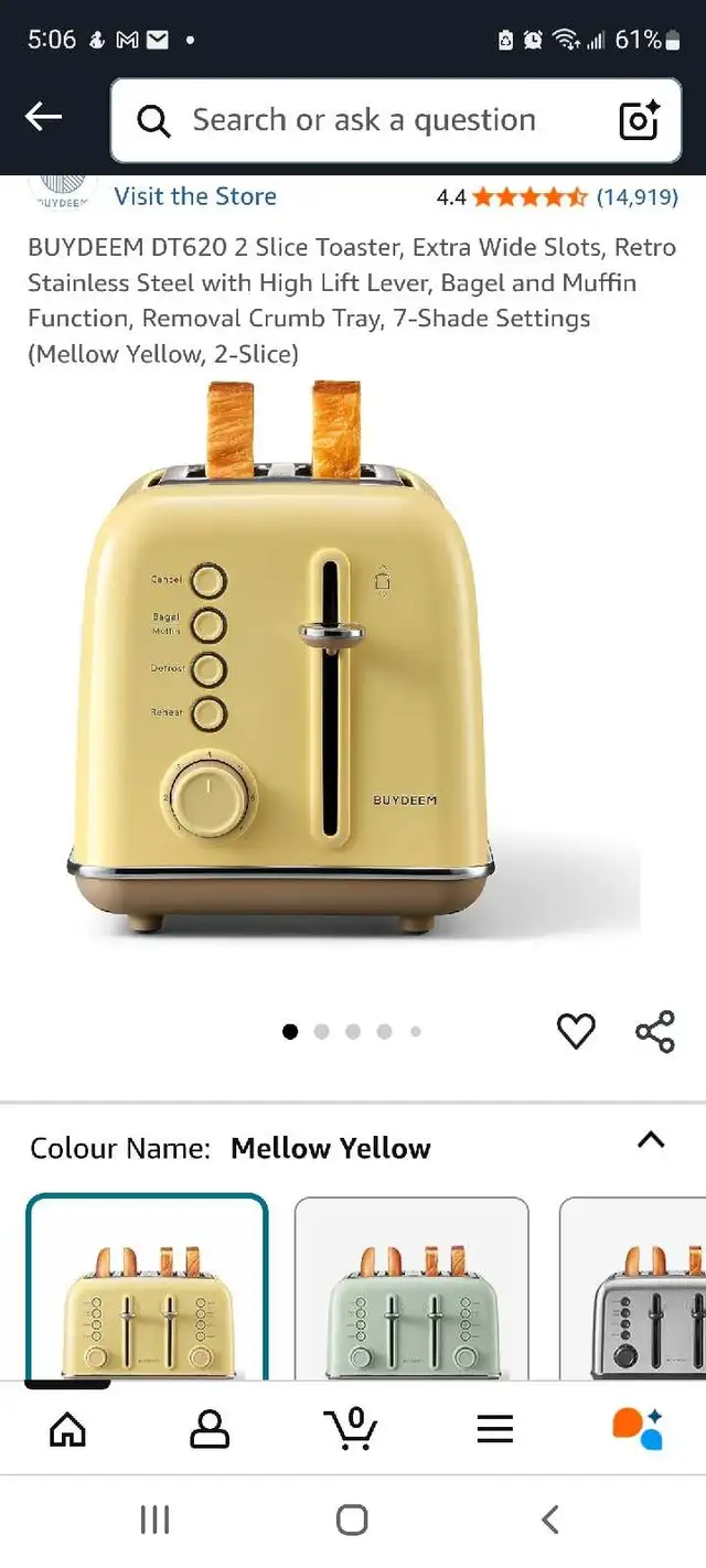 Buydeem 900w 2 slice toaster  in Toasters & Toaster Ovens in Calgary - Image 4