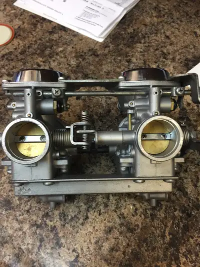 Carburetors from a Yamaha XS 650 Looks like from a bike 1980 or newer, by the choke set up. Seem to...