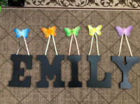 WALL LETTERS "EMILY" (9" SIZE EACH) $10/ALL