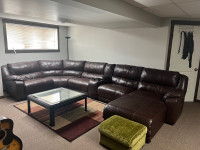 Full Recliner Leather Sectional