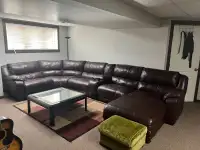 Full Recliner Leather Sectional