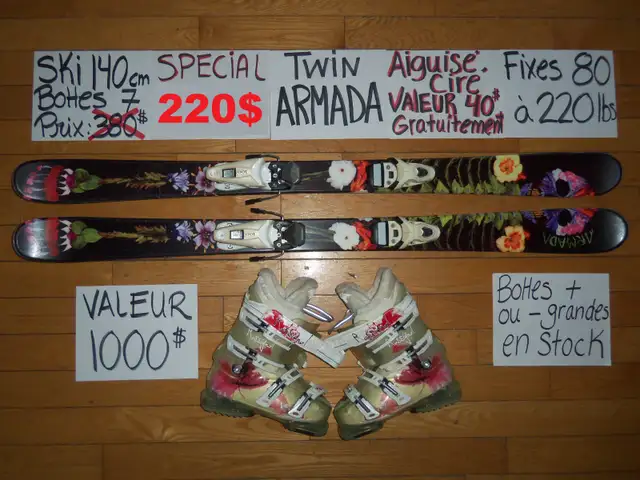 Ensembles kits ski alpin et twin tip 140 144 146 cm in Ski in Drummondville - Image 3