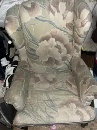 D Vintage Floral Print Chair