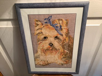 Adorable Needlepoint of a Yorkie