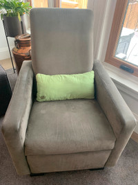 Monte Rocking or Gliding chair. Grey with foot rest.