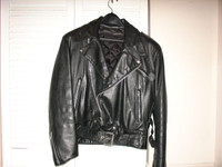 Leather Craft brand biker-style leather jacket
