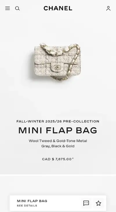 Tweed Mini Flap Bag, View more