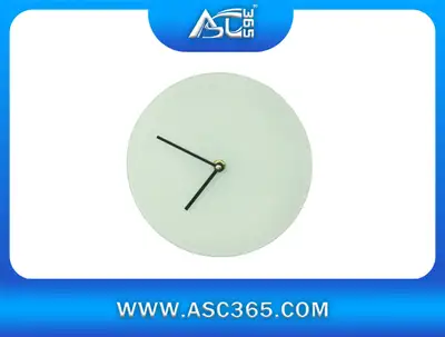 1PC 8*8" Blank Round Glass Clock Heat Press Craft 001345, View more