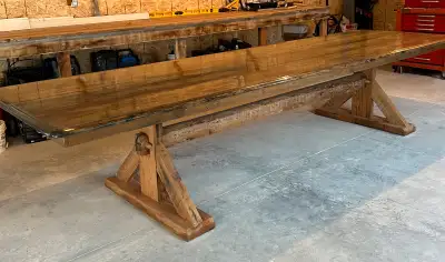 For sale 1800’s Harvest Table, rare, 12 feet long, in good condition. This beautiful table would be...