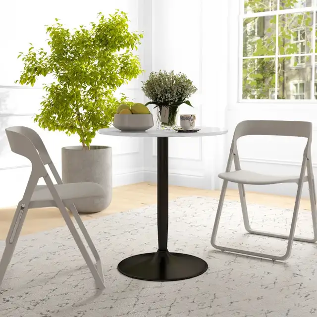 Modern Kitchen Table for 2 People, Round Dining Table with Steel in Dining Tables & Sets in Markham / York Region - Image 8