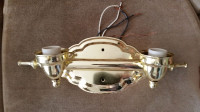 Brass dual light wall scone