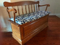 STUNNING !!  Solid HARDWOOD ASH BESPOKE Deacon's Storage Bench