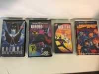Four Batman Superman VHS tapes