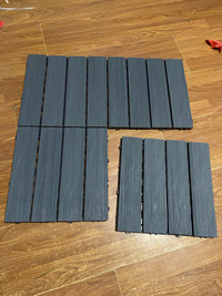WPC interlocking deck tiles