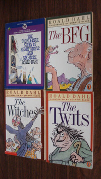 4 Roald Dahl childrens novels - paperback