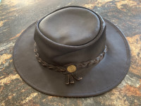 Kids/Youth size Authentic Leather Australian Bush Hat