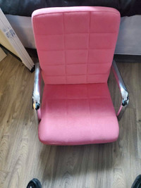 pink fabric office chair