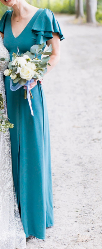 'Birdy Grey' Hannah Crepe Dress- Sea Glass in Wedding in Hamilton