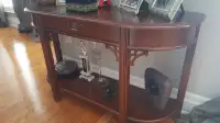 Solid wood open console