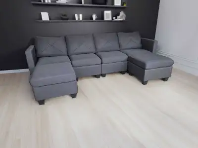 6 Piece Modular Sectional , View more