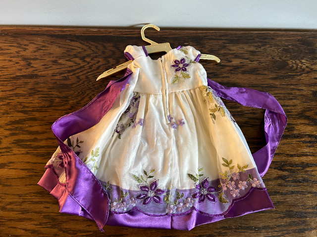 Baby size medium girls dress (purple & cream/offwhite) in Clothing - 9-12 Months in Cole Harbour - Image 2