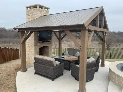 Cedar Wood Pavilion 12 FT BY 14  - Delivered & Installed - New, View more