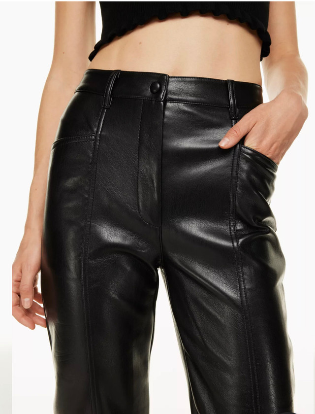 Aritzia Wilfred Rebel Black Leather Pants - size 2 in Women's - Bottoms in Calgary - Image 2