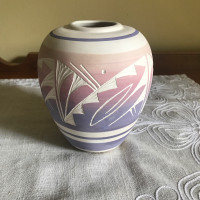 Southwest Navajo Dineh Pottery Vase Signed Thomas 
