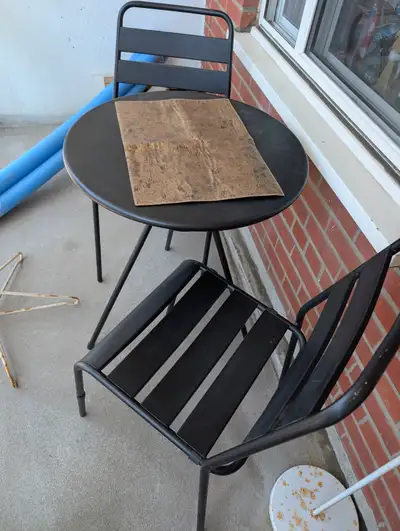 3 PCs Patio Bistro Set All-Weather Metal Table & Chair Set for 2, View more