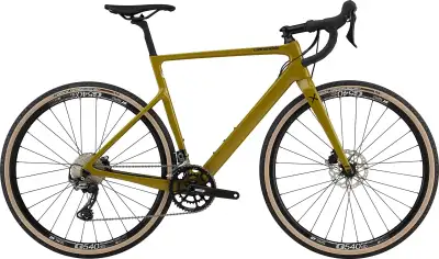 Get your hands on a brand new Cannondale SuperSix EVO SE 2 gravel bike in olive green on sale for $2...
