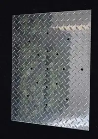 Drain plaque aluminium diamant plate garage 
