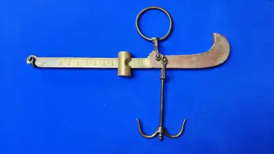ANTIQUE BRASS AND STEEL SCALE, View more