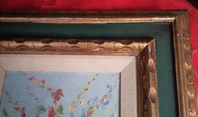 Double Framed Floral Oil Painting, 1965, Alexander Kwartler in Arts & Collectibles in Stratford - Image 4