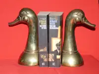 Duck Bookends solid brass Birks large mid-century