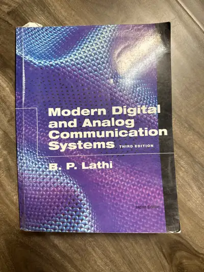 Modern Digital and Analog Communication Systems, 3rd Edition, Indian Edition, used