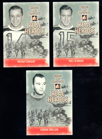 CARTE DE HOCKEY SYL APPS,ABEL,PATRICK,BOWER REAL HEROES SET