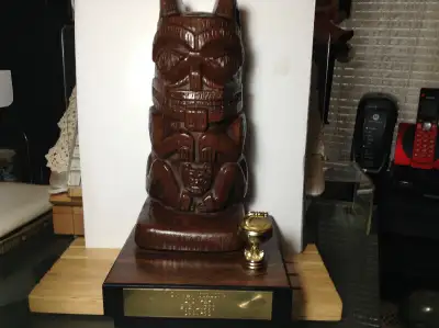 Old Trophy Haida Style Totem Pole, View more