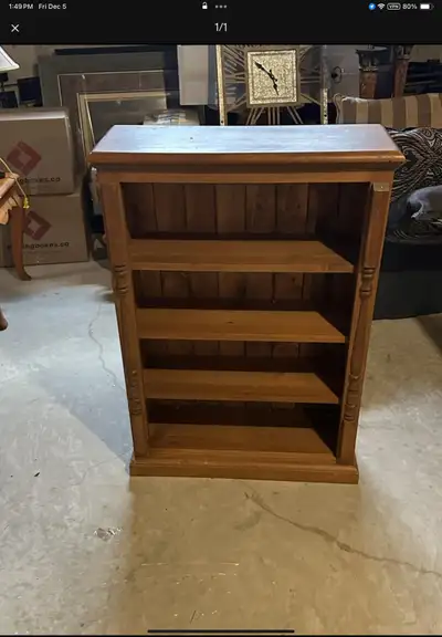 Custom made pine bookcase, View more
