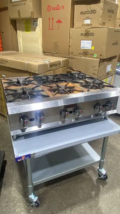 Ikon IHP-6-36 Natural Gas 6 Burner Hot Plate- 150,000 BTU, View more