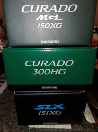 Shimano curado, SLX,DC,200,150HG 7.2RH , 300HG ,rod reel Combos.