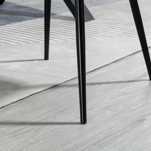 Dining Chair, Upholstered Linen Fabric Accent Chairs with Metal in Chairs & Recliners in Markham / York Region - Image 9