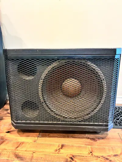 vintage bass cabinet with 18” speaker , View more